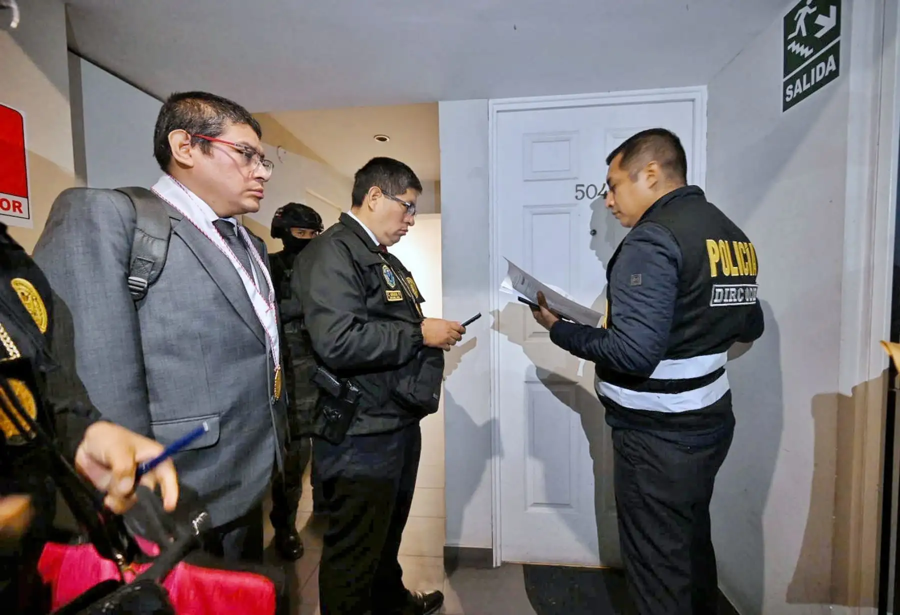 Los inmuebles allanados pertenecen a los presuntos integrantes de la referida organización criminal: Michael Burga, Edgar Capani, Miguel Ángel Rosales y otros.Foto: ANDINA/ Ministerio Público