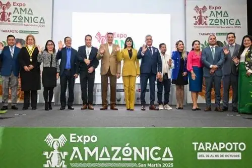 El ministro del Ambiente, Juan Carlos Castro, participó en el lanzamiento de Expo Amazónica 2025, que este año se desarrollará en la ciudad de Tarapoto. Foto: Minam