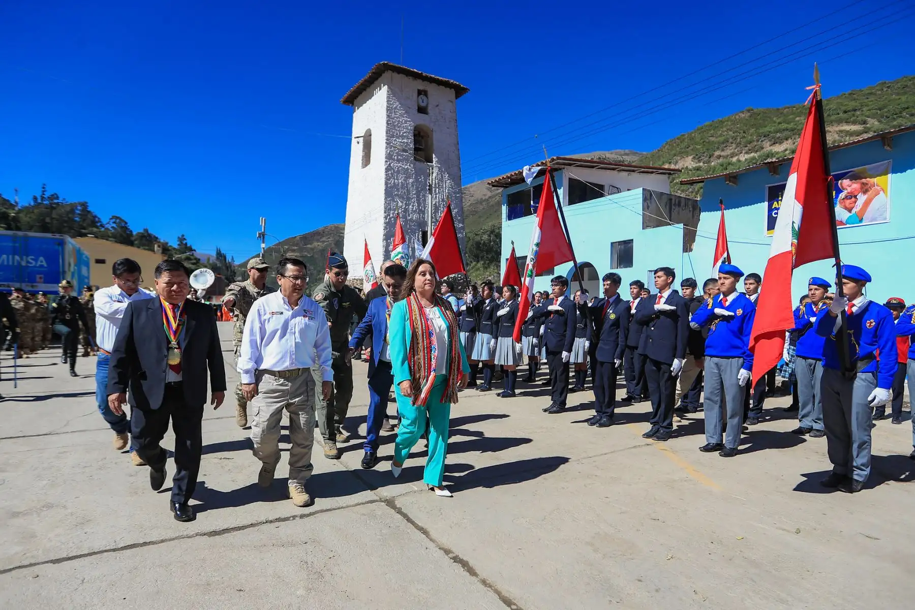 Presidenta Dina Boluarte, participa en la ceremonia conmemorativa por el Bicentenario de la provincia de Aymaraes, en la región Apurímac.
Foto: ANDINA/Prensa Presidencia
