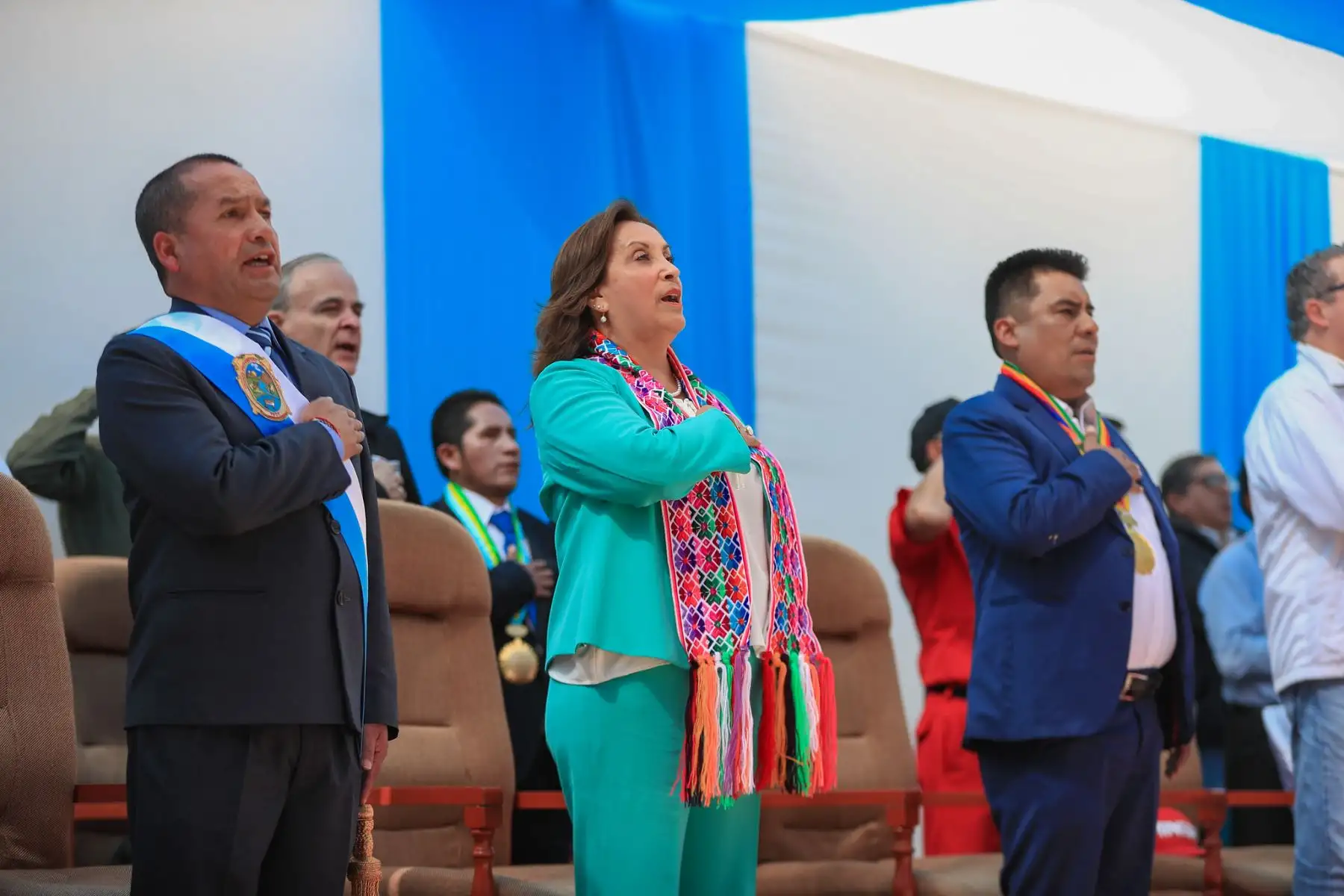 Presidenta Dina Boluarte, participa en la ceremonia conmemorativa por el Bicentenario de la provincia de Aymaraes, en la región Apurímac.
Foto: ANDINA/Prensa Presidencia
