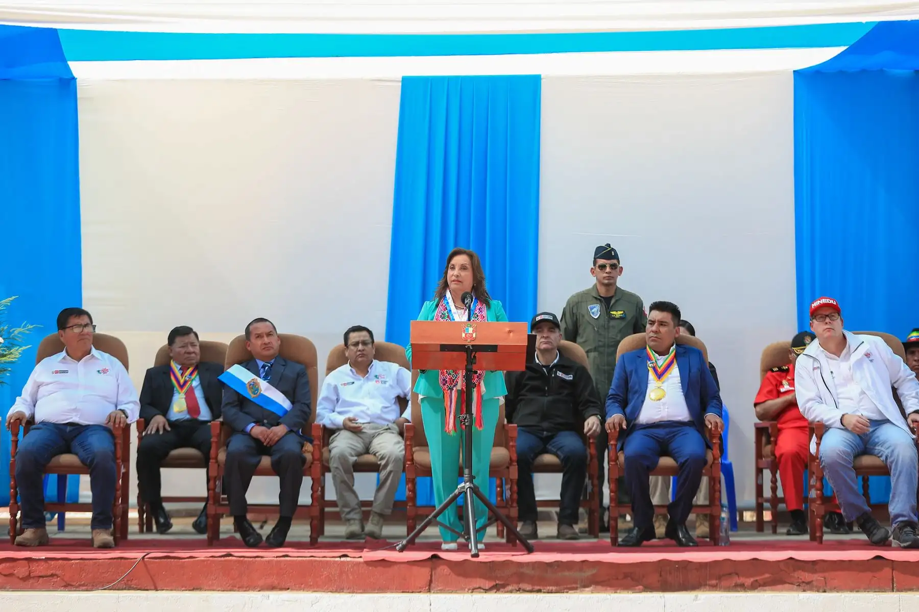 Presidenta Dina Boluarte, participa en la ceremonia conmemorativa por el Bicentenario de la provincia de Aymaraes, en la región Apurímac.
Foto: ANDINA/Prensa Presidencia