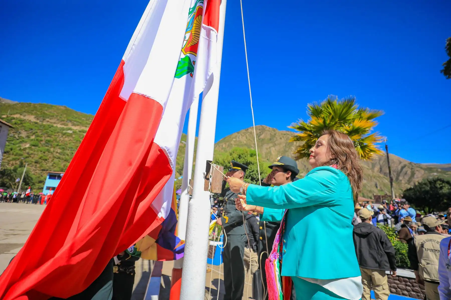 Presidenta Dina Boluarte, participa en la ceremonia conmemorativa por el Bicentenario de la provincia de Aymaraes, en la región Apurímac.
Foto: ANDINA/Prensa Presidencia
