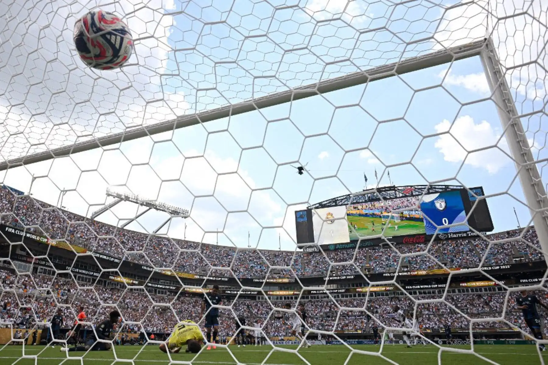 Así fue el segundo gol anotado por el Real Madrid durante el partido del grupo H de la Copa Mundial de Clubes de la FIFA 2025 entre el Real Madrid CF y el CF Pachuca en el Bank of America Stadium el 22 de junio de 2025 en Charlotte, Carolina del Norte. Foto: Getty Images / AFP