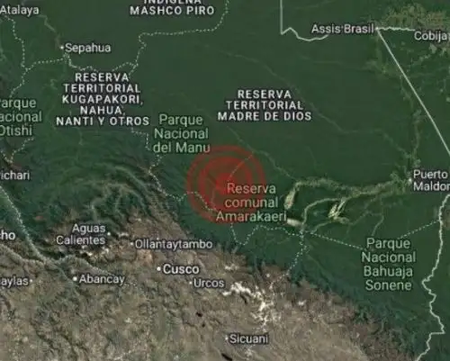 Temblor se registró en el distrito de Manu, en Madre de Dios.