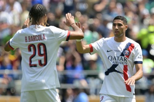 Achraf Hakimi  anotó el segundo gol para los parisinos