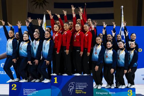 Peruanas brillaron  en el Sudamericano de Gimnasia Aeróbica, que se disputó en Uruguay