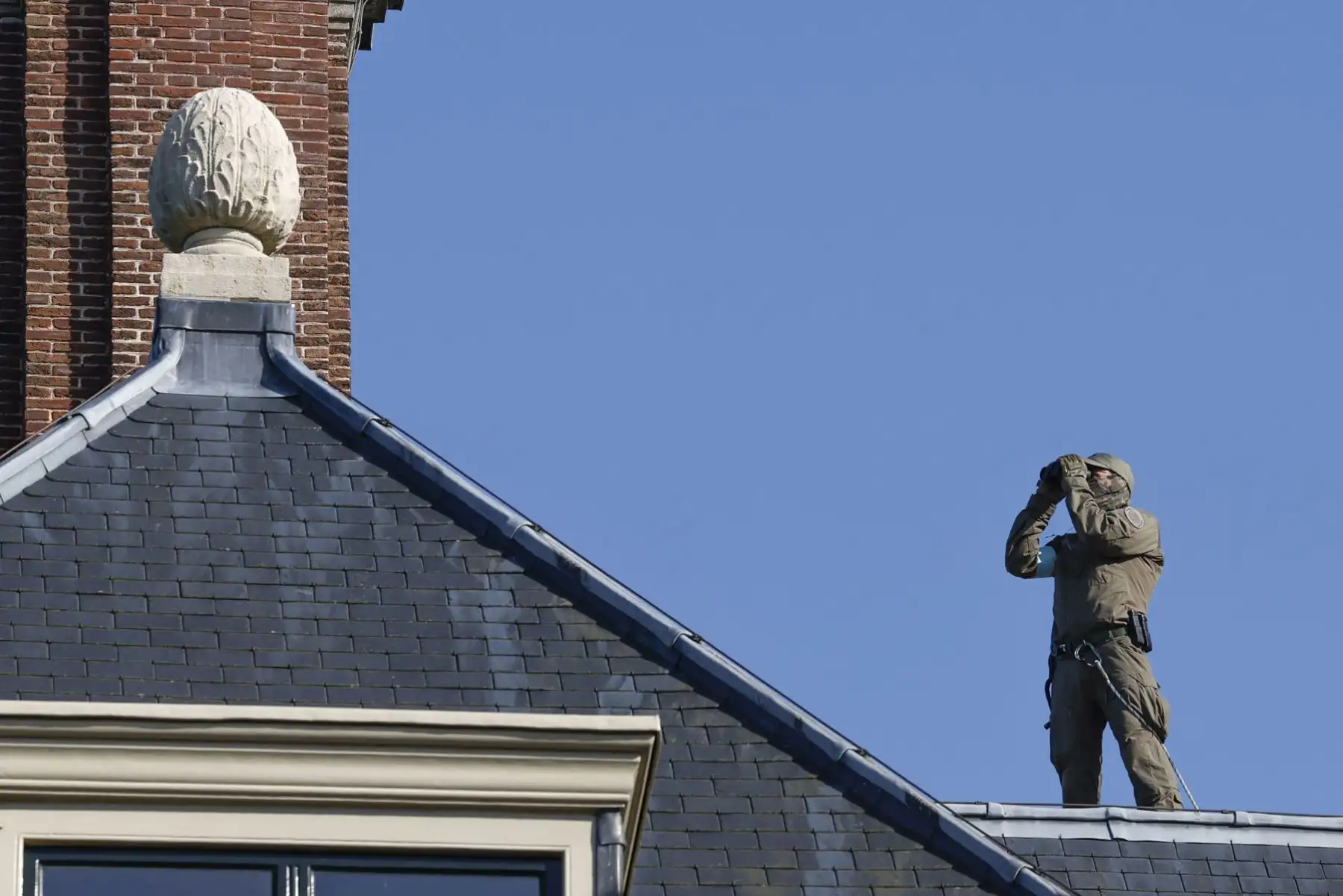 Medidas de seguridad de cara a la celebración de la Cumbre de la OTAN, este martes en La Haya. Foto: EFE