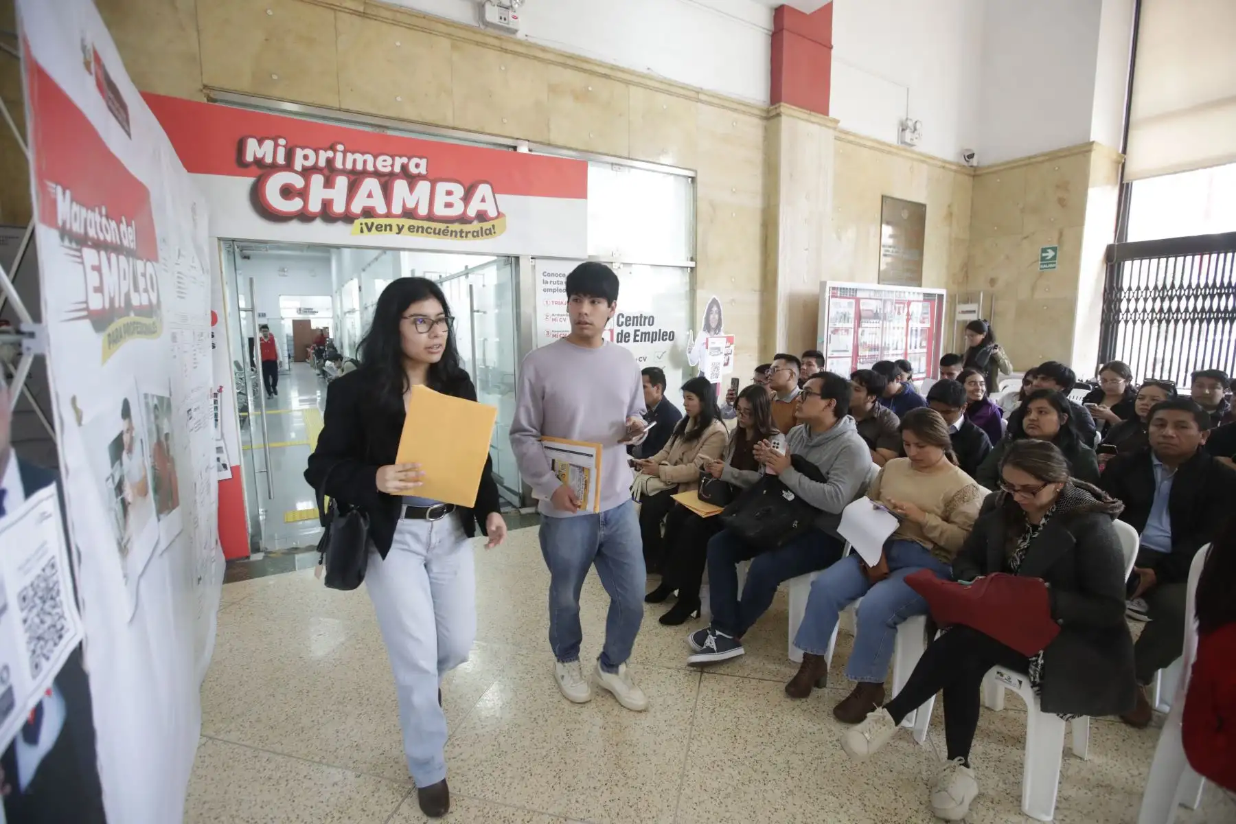Ministro de Trabajo y Promoción del Empleo, Daniel Maurate participa en la  Maratón del Empleo para Profesionales con más de 2000 ofertas laborales.
Foto: ANDINA/ Eddy Ramos