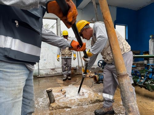 OTASS y Epsel Lambayeque iniciaron un trabajo articulado para lograr el restablecimiento progresivo del servicio de agua potable en el distrito de Mochumí. ANDINA/Difusión
