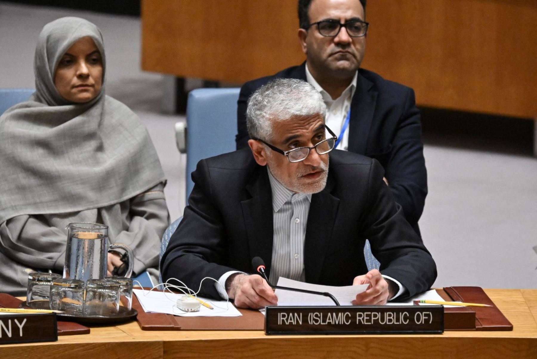 Embajador iraní Amir Saeid Iravani participó en el Consejo de Seguridad de la ONU. Foto: AFP