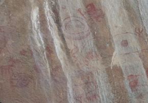 Expedición confirmó hallazgo de paredón de 23 metros de alto con arte rupestre. La evidencia se ubica en el distrito de Salpo, provincia de Trujillo. Foto: Cortesía Hernán Flores