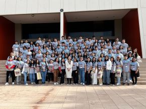 Becarios del Pronabec participan en el Cade Universitario 2025, que inició hoy en la Escuela Naval del Perú, en La Punta, Callao. Foto: Pronabec