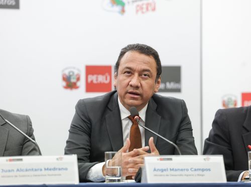 Ministro de Desarrollo Agrario y Riego, Angel Manero. Captura TV