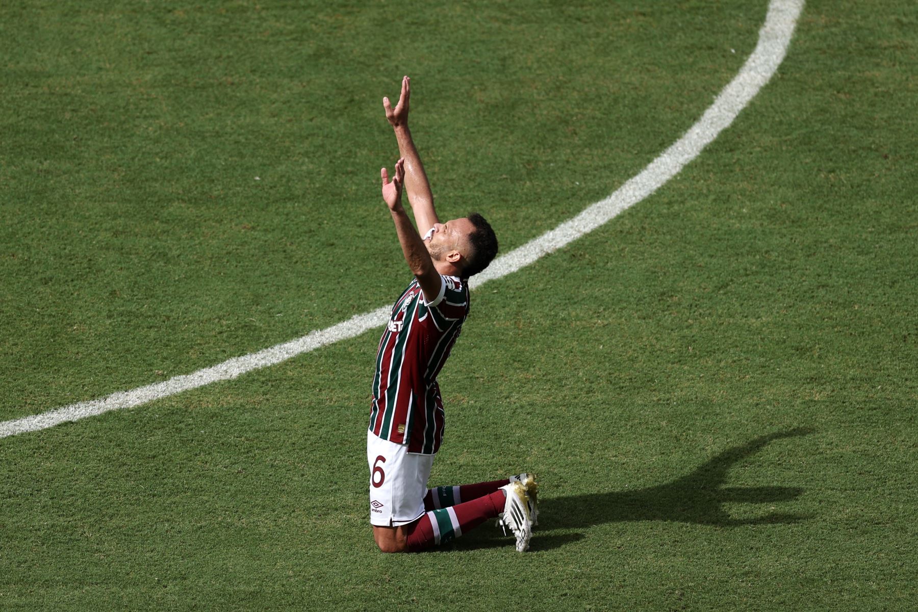 René del Fluminense FC celebra tras el partido del grupo F de la Copa Mundial de Clubes de la FIFA 2025 entre Mamelodi Sundowns FC y Fluminense. AFP