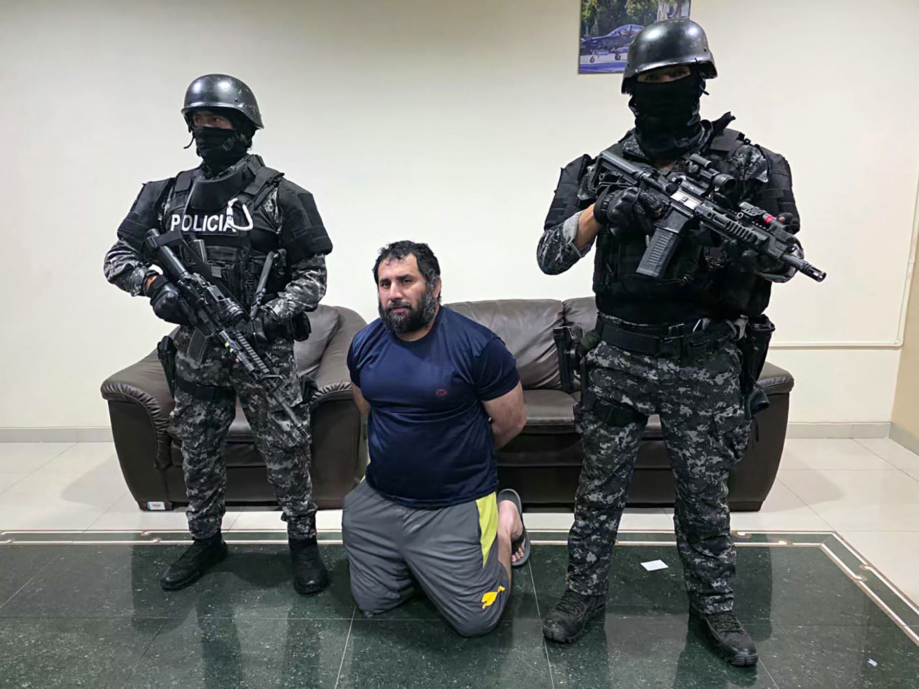 José Adolfo Macías Villamar, alias Fito, era el cabecilla criminal más buscado de Ecuador. Foto: AFP