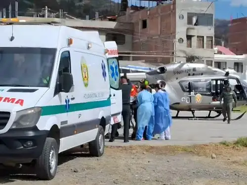 El estado de salud de la montañista japonesa Saki Terada es delicado. Ella fue internada en el Hospital de Huaraz luego de ser evacuada del nevado Huascarán. La deportista presenta un cuadro de deshidratación severa.  ANDINA/Difusión