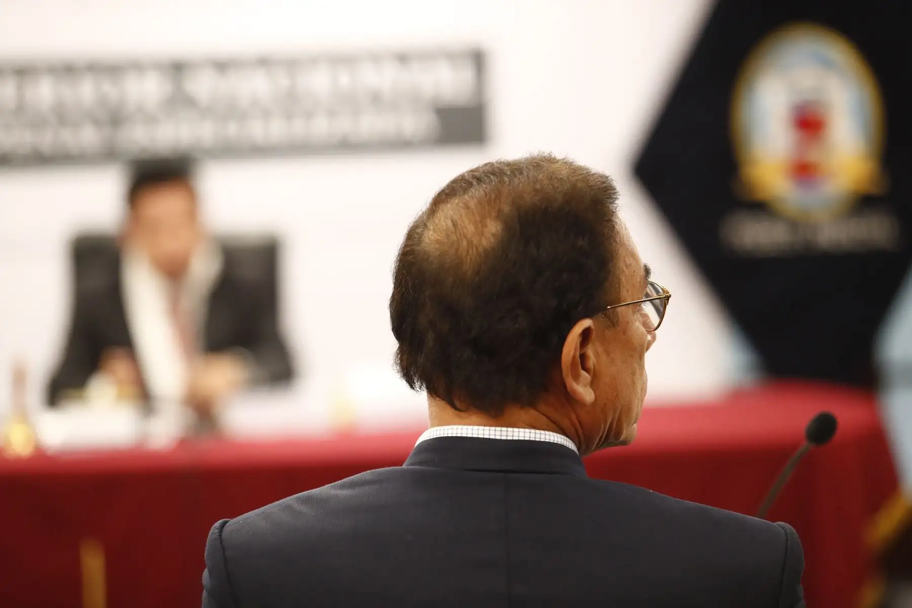 Desde la Corte Superior Nacional de Justicia Penal Especializada ubicada en el Cercado de Lima, se realiza la audiencia de pedido de prisión preventiva de 6 meses contra el expresidente de la República, Martín Vizcarra, por por los casos de corrupción cuando fue gobernador regional de Moquegua en el 2011-2014. Foto: ANDINA/Daniel Bracamonte