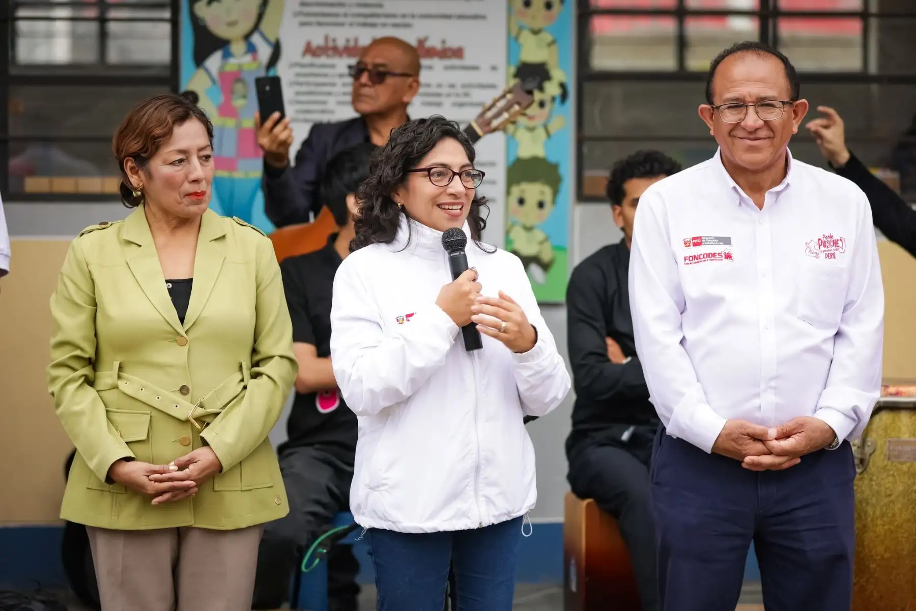 Ministra de Desarrollo e Inclusión Social, Leslie Urteaga participa en la inauguración a Cocinas FONCODES.  Foto: ANDINA/Difusión