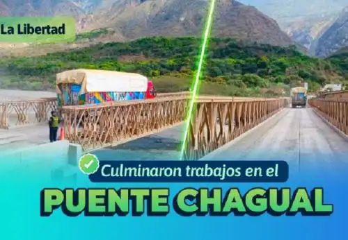 Provias Nacional culminó las obras en el puente Chagual que garantizan la transitabilidad en la región La Libertad.