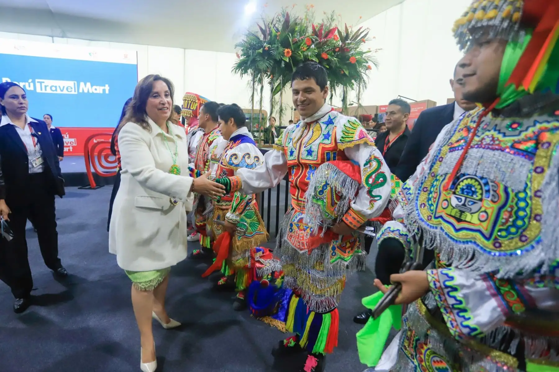 La presidenta de la república Dina Boluarte inaugura el Perú Travel Mart 2025, la principal rueda de negocios turísticos del país. Foto: ANDINA/ Prensa Presidencia