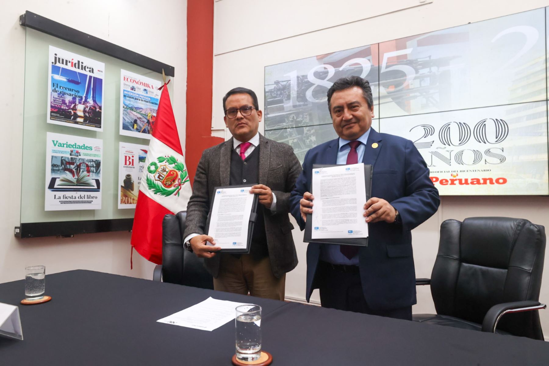 Los titulares de ATU y del diario El Peruano suscribieron un convenio para renombrar la estación Quilca, que ahora se llamará Quilca-El Peruano. Foto: ANDINA/Juan Carlos Guzmán