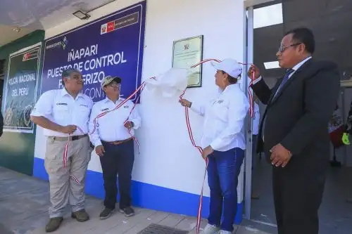 El PCF Iñapari fue inaugurado por la presidenta Dina Boluarte y el ministro del Interior, Carlos Malaver. Foto: Mininter