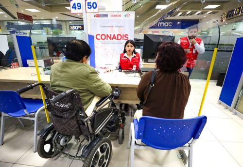 Carné de discapacidad del Conadis se obtiene en 30 minutos en el Centro MAC Lima Norte. Foto: ANDINA/Difusión