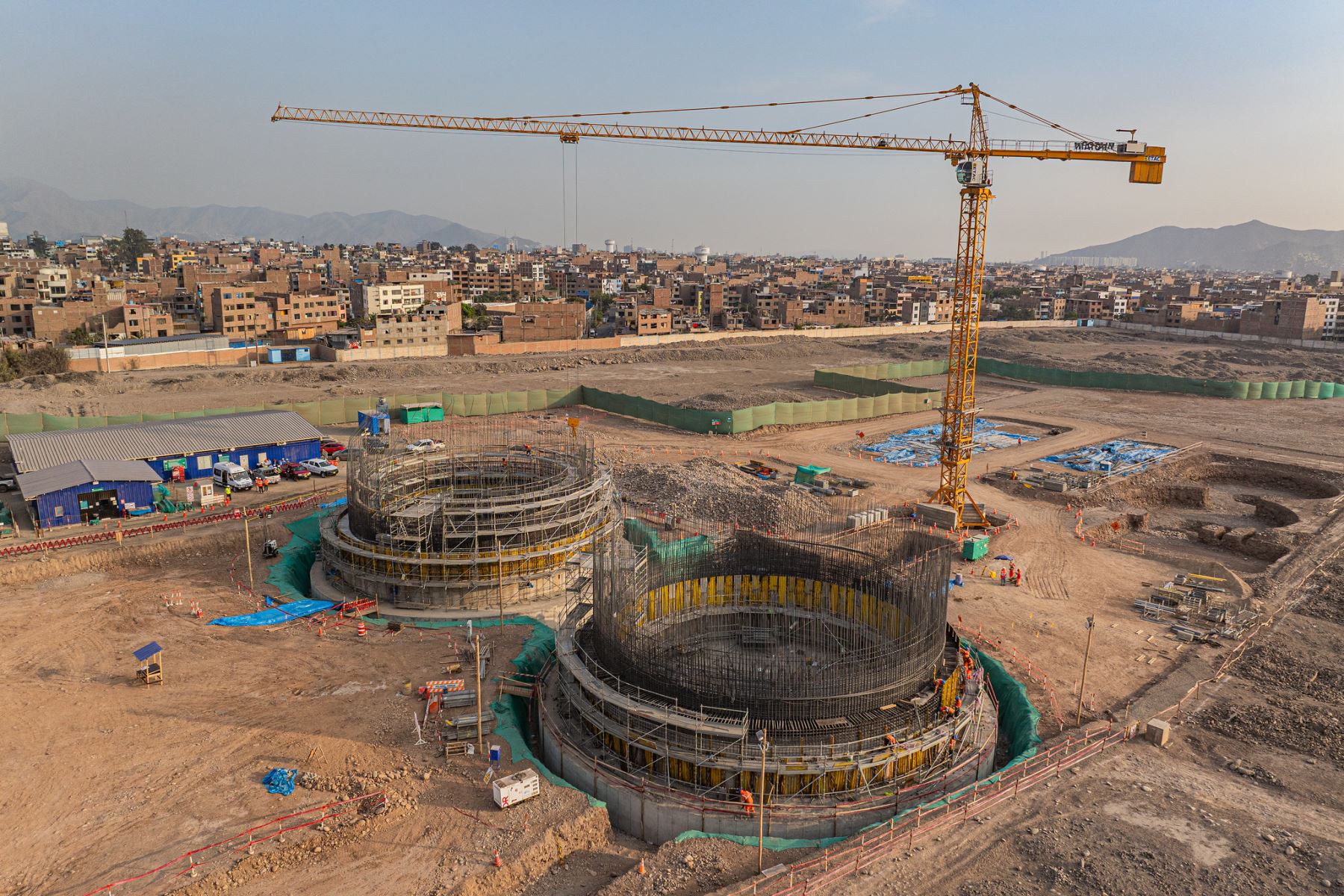 Construcción de plantas de tratamiento de aguas residuales. ANDINA/Prensa Presidencia
