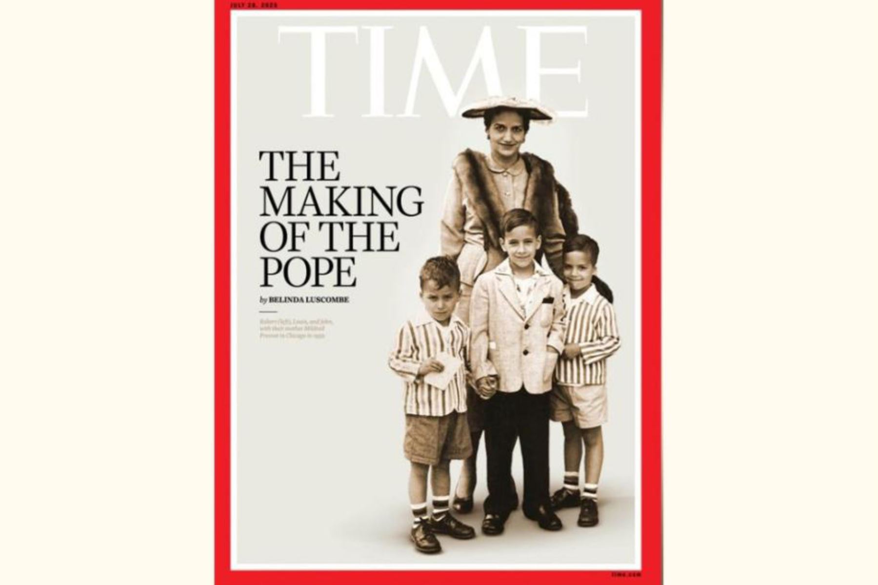 La prestigiosa revista Time le dedica su portada al papa León XIV y un extenso artículo biográfico donde destaca su paso en el Perú. ANDINA/Difusión