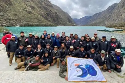 La laguna Llanganuco fue el escenario del acto protocolar por el 50.° aniversario del parque nacional Huascarán. Foto: Minam
