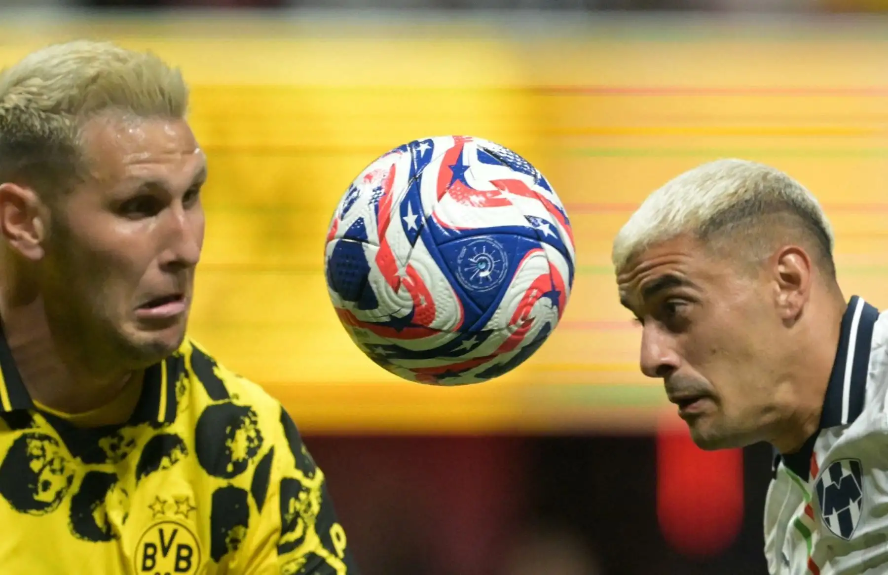 A pesar del descuento de Germán Berterame en el segundo tiempo, Monterrey no logró empatar y se despidió del Mundial de Clubes tras caer 2-1 ante Dortmund. Foto: AFP