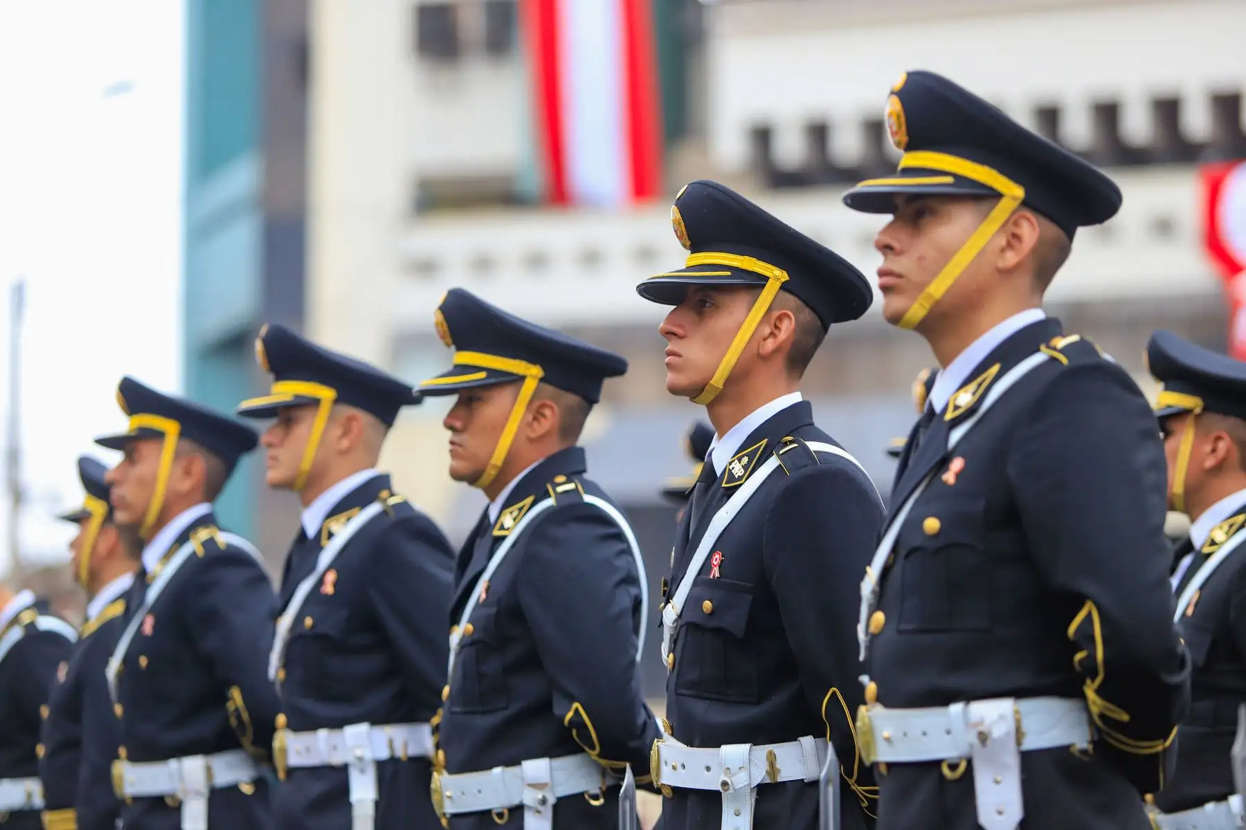 La presidenta de la república, Dina Boluarte, asiste a la ceremonia por el 42.° Aniversario de la Dirección Contra el terrorismo de la PNP – DIRCOTE. Foto: ANDINA/ Prensa Presidencia