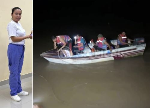 Las brigadas de rescate de San Martín iniciaron inmediatamente la búsqueda de María Hortensia Panduro Chávez, quien se encuentra desaparecida tras caer al río Huallaga la miniván donde viajaba.