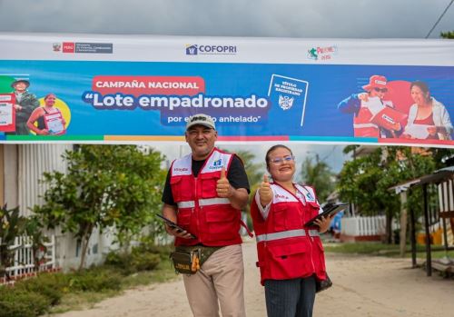"Lote empadronado por el título anhelado" se denomina la campaña que puso en marcha Cofopri en julio y que prevé llegar a las 24 regiones del país. ANDINA/Difusión