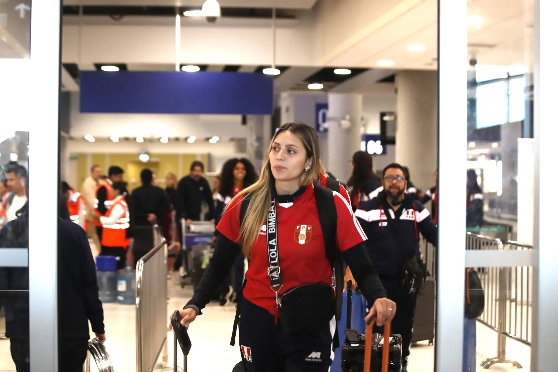 Selección Peruana llega al Nuevo Aeropuerto Internacional Jorge Chávez tras su histórica participación en la Copa América de Vóley.
Foto: ANDINA/Eddy Ramos