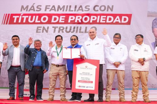 El gobierno entregó más de 790 títulos de propiedad en la región La Libertad. ANDINA/Difusión