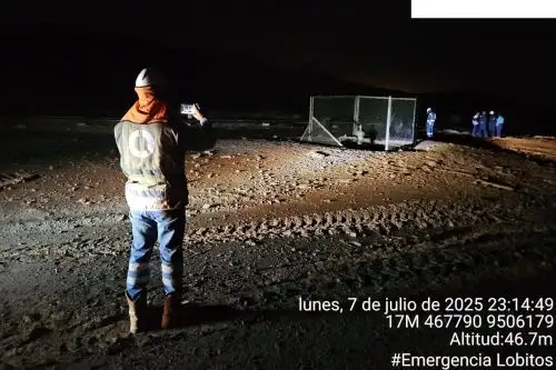 El derrame de hidrocarburo se registró en el distrito de Lobitos, en la provincia piurana de Talara. Foto: OEFA