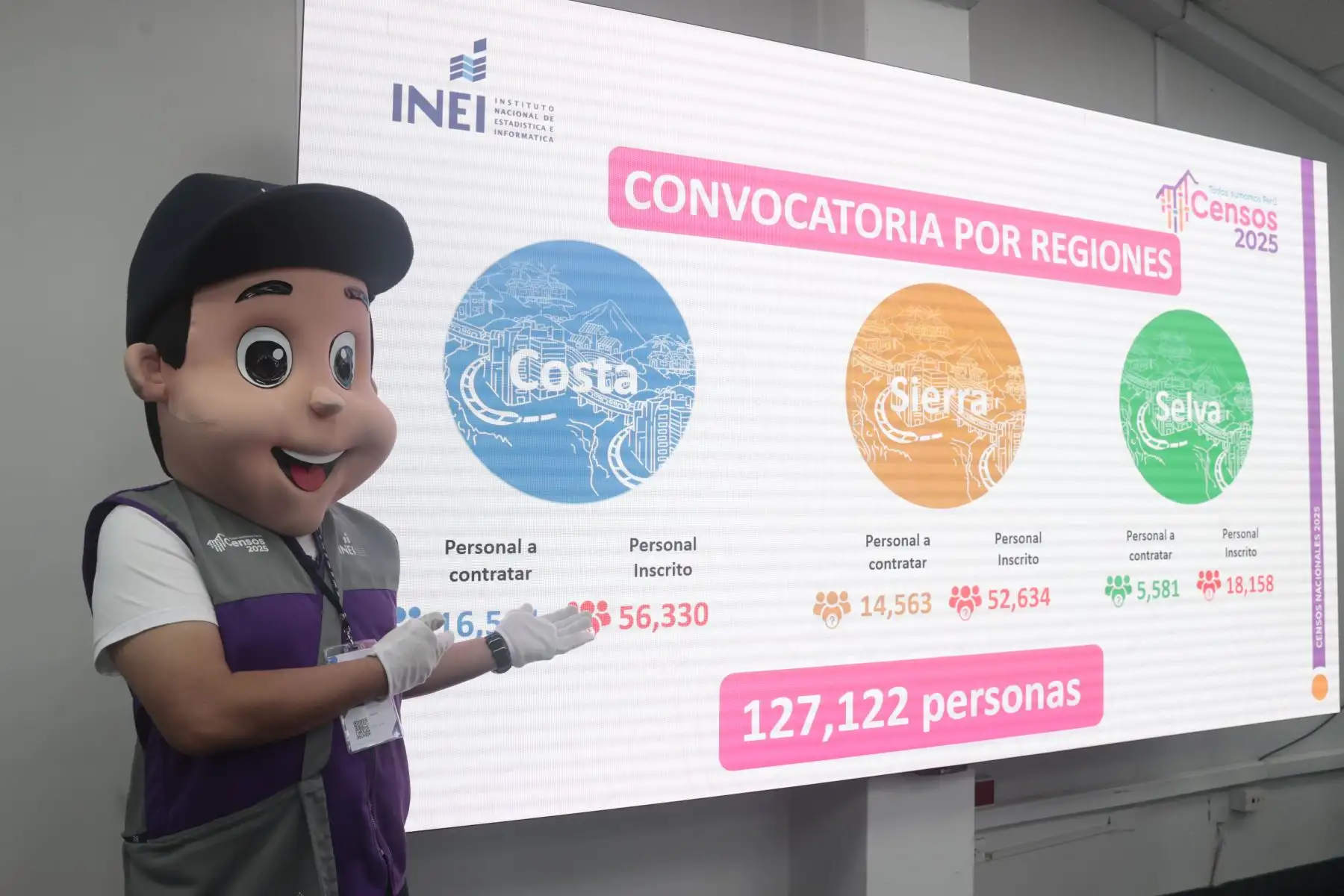 El INEI inició la evaluación curricular de más de 125 mil postulantes a censistas, como parte de los preparativos para los Censos Nacionales 2025. Foto: ANDINA/ Vidal Tarqui