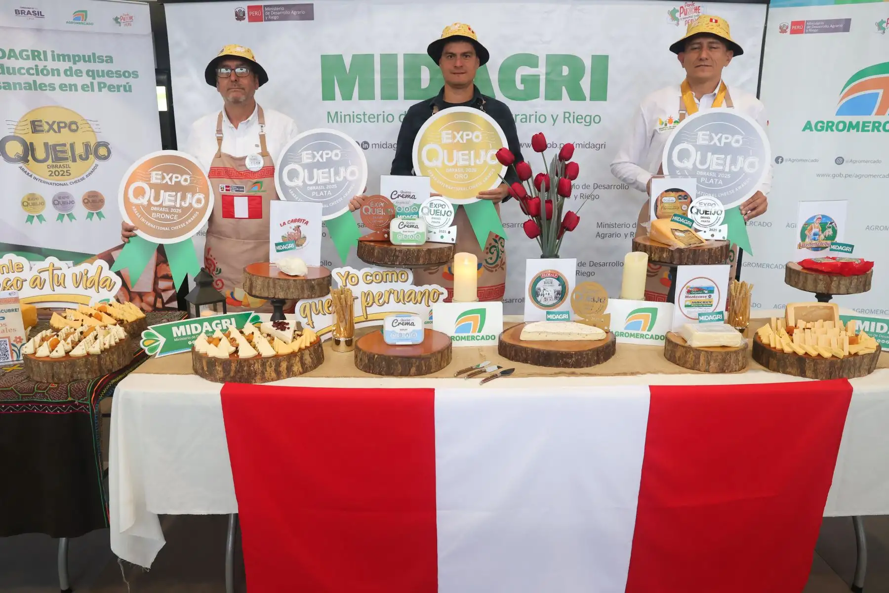Los gobiernos de Perú y Brasil rindieron homenaje al queso artesanal en la Expoqueijo Brasil 2025. Foto: ANDINA/Melina Mejía