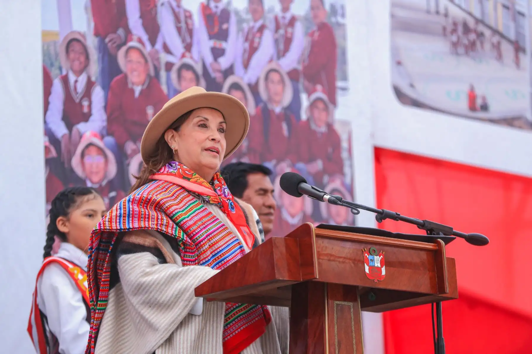 La presidenta de la república, Dina Boluarte Zegarra, participa en la inauguración de la 34° Escuela Bicentenario Institución Educativa "09 de Julio", en la región Junín.
Foto: ANDINA/Prensa Presidencia