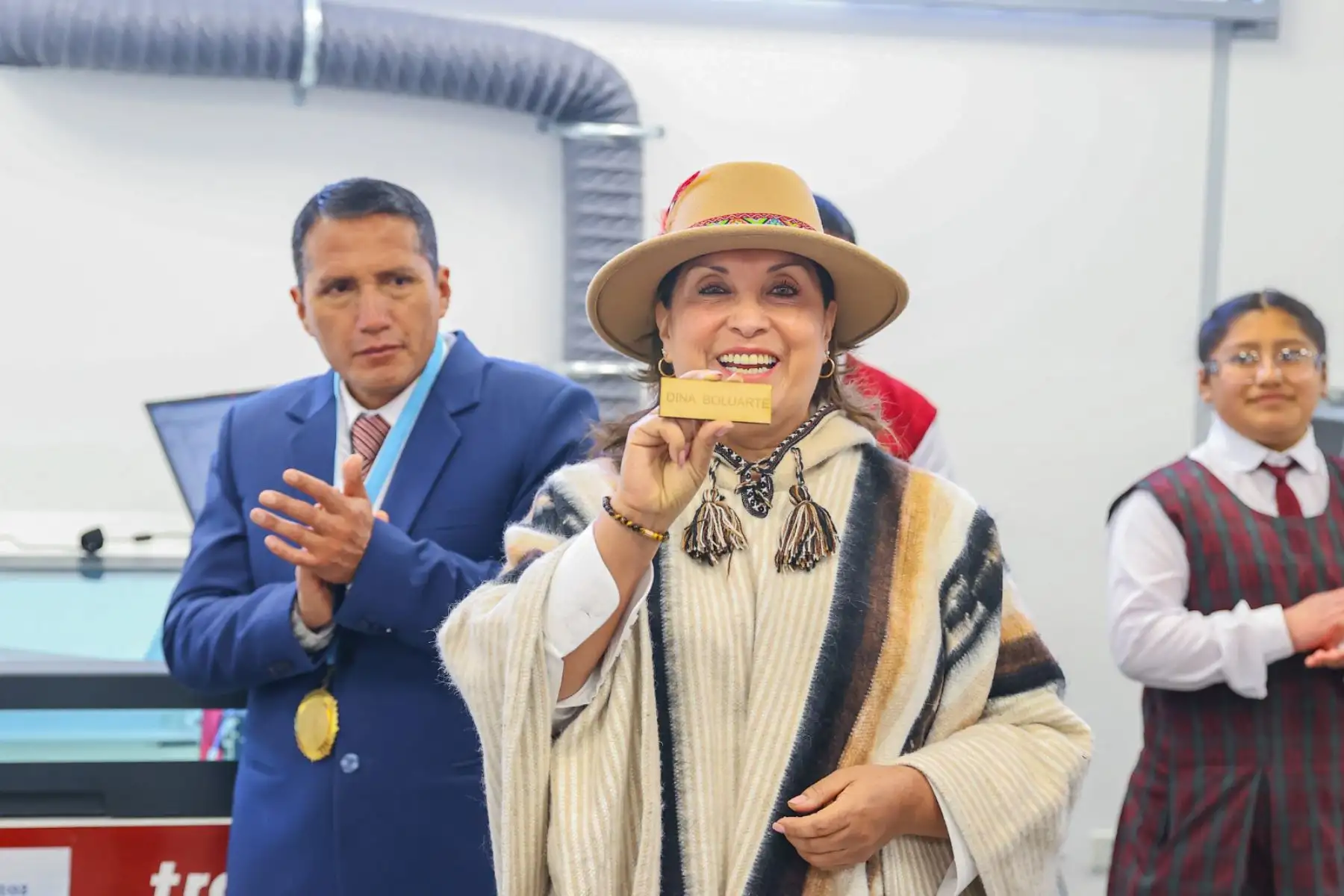 La presidenta de la república, Dina Boluarte Zegarra, participa en la inauguración de la 34° Escuela Bicentenario Institución Educativa "09 de Julio", en la región Junín.
Foto: ANDINA/Prensa Presidencia