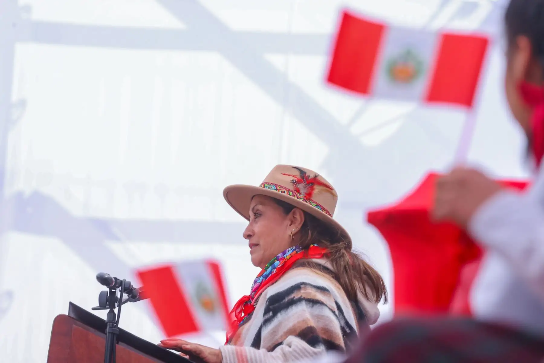La presidenta de la república, Dina Boluarte Zegarra, participa en la inauguración de la 34° Escuela Bicentenario Institución Educativa "09 de Julio", en la región Junín.
Foto: ANDINA/Prensa Presidencia