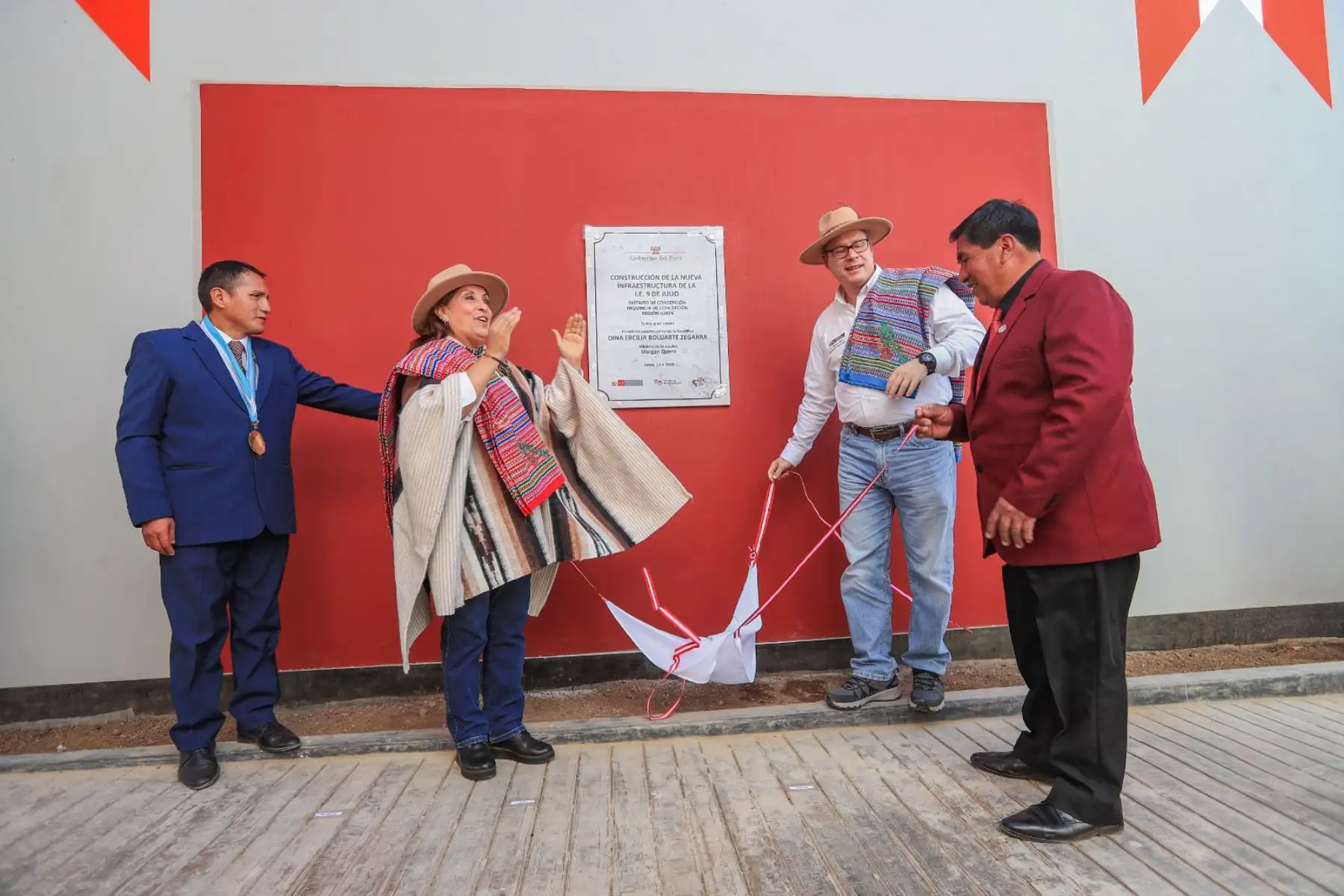 La presidenta de la república, Dina Boluarte Zegarra, participa en la inauguración de la 34° Escuela Bicentenario Institución Educativa "09 de Julio", en la región Junín.
Foto: ANDINA/Prensa Presidencia