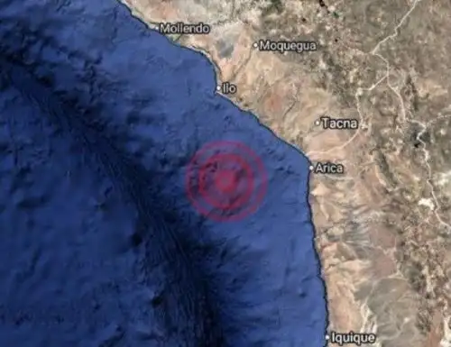 El epicentro del sismo de magnitud 4.0 se localizó en el océano Pacífico, a más de 100 kilómetros al sur de la ciudad de Ilo.