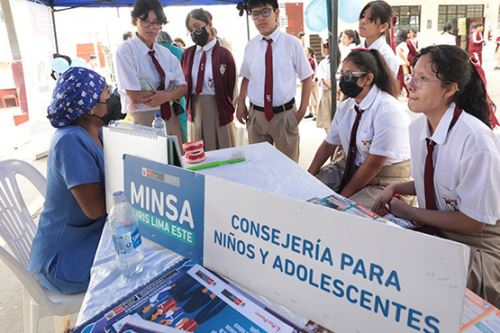 Gobierno lanza plan “Salud mental en tu cole” para estudiantes de escuelas públicas. Foto: ANDINA/Difusión