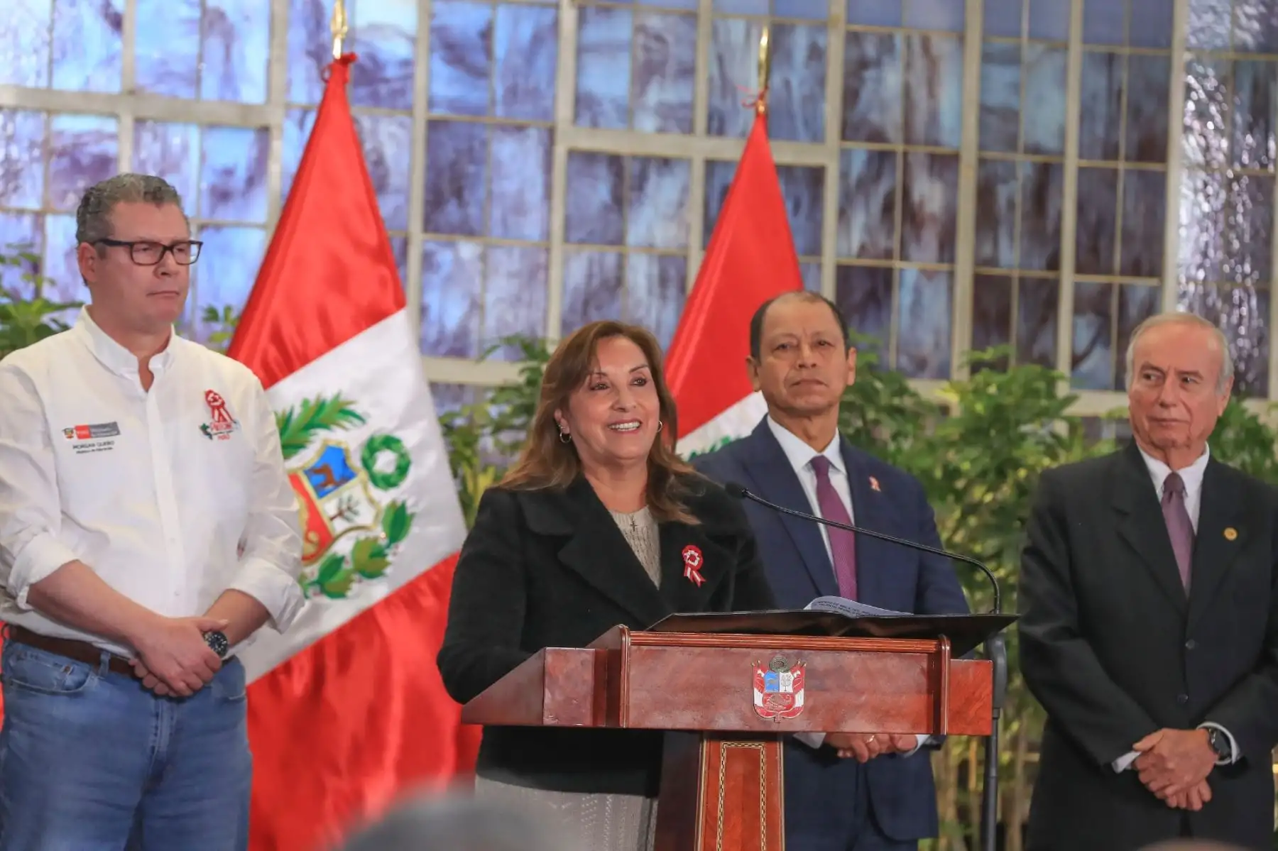 La presidenta Dina Boluarte lidera el lanzamiento de la Beca TEC, iniciativa que impulsa una formación integral en educación tecnológica y técnico-productiva, y permitirá financiar el sueño de 300 estudiantes en redes y sistemas, ingeniería mecánica, civil y de minas, entre otras especialidades. Foto: ANDINA/Prensa Presidencia