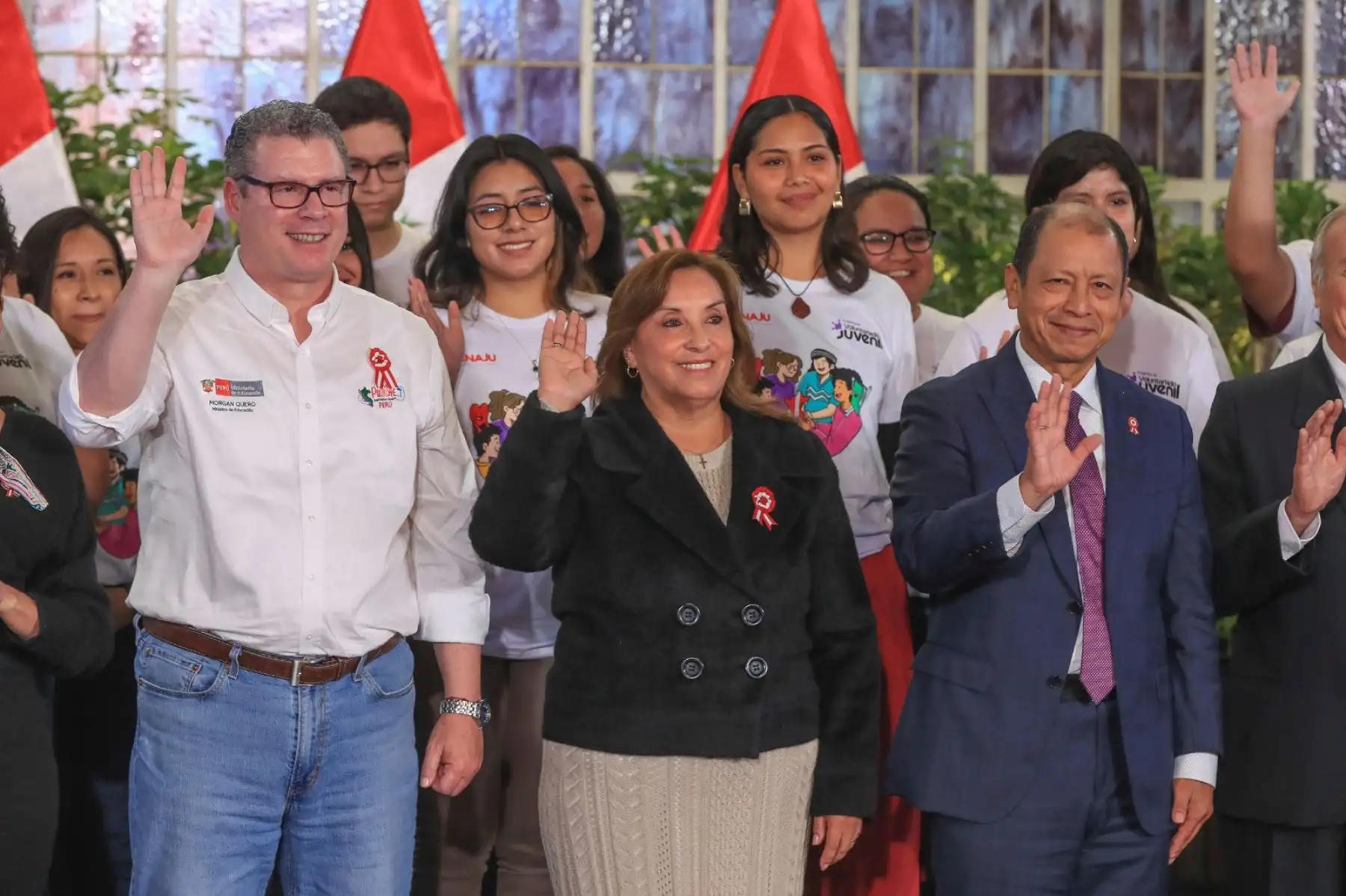 La presidenta Dina Boluarte lidera el lanzamiento de la Beca TEC, iniciativa que impulsa una formación integral en educación tecnológica y técnico-productiva, y permitirá financiar el sueño de 300 estudiantes en redes y sistemas, ingeniería mecánica, civil y de minas, entre otras especialidades. Foto: ANDINA/Prensa Presidencia