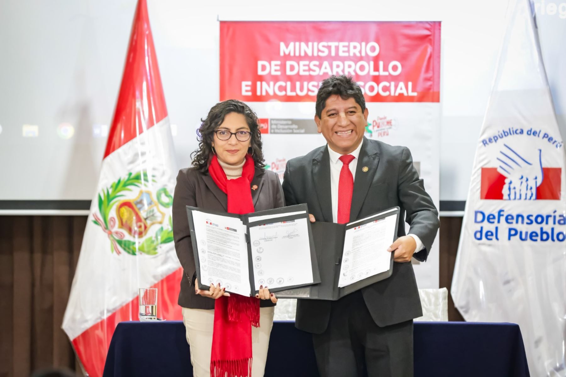 Justamente, durante la firma del convenio, la ministra de Desarrollo e Inclusión Social, Leslie Urteaga, reafirmó que el Gobierno está comprometido con la seguridad alimentaria.  Foto: ANDINA/Difusión MIDIS