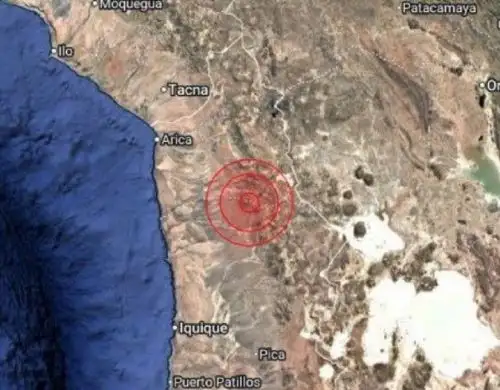 El epicentro del sismo de magnitud 5.0 se localizó en Chile y fue percibido con una intensidad moderada en el distrito de Calana, región Tacna.