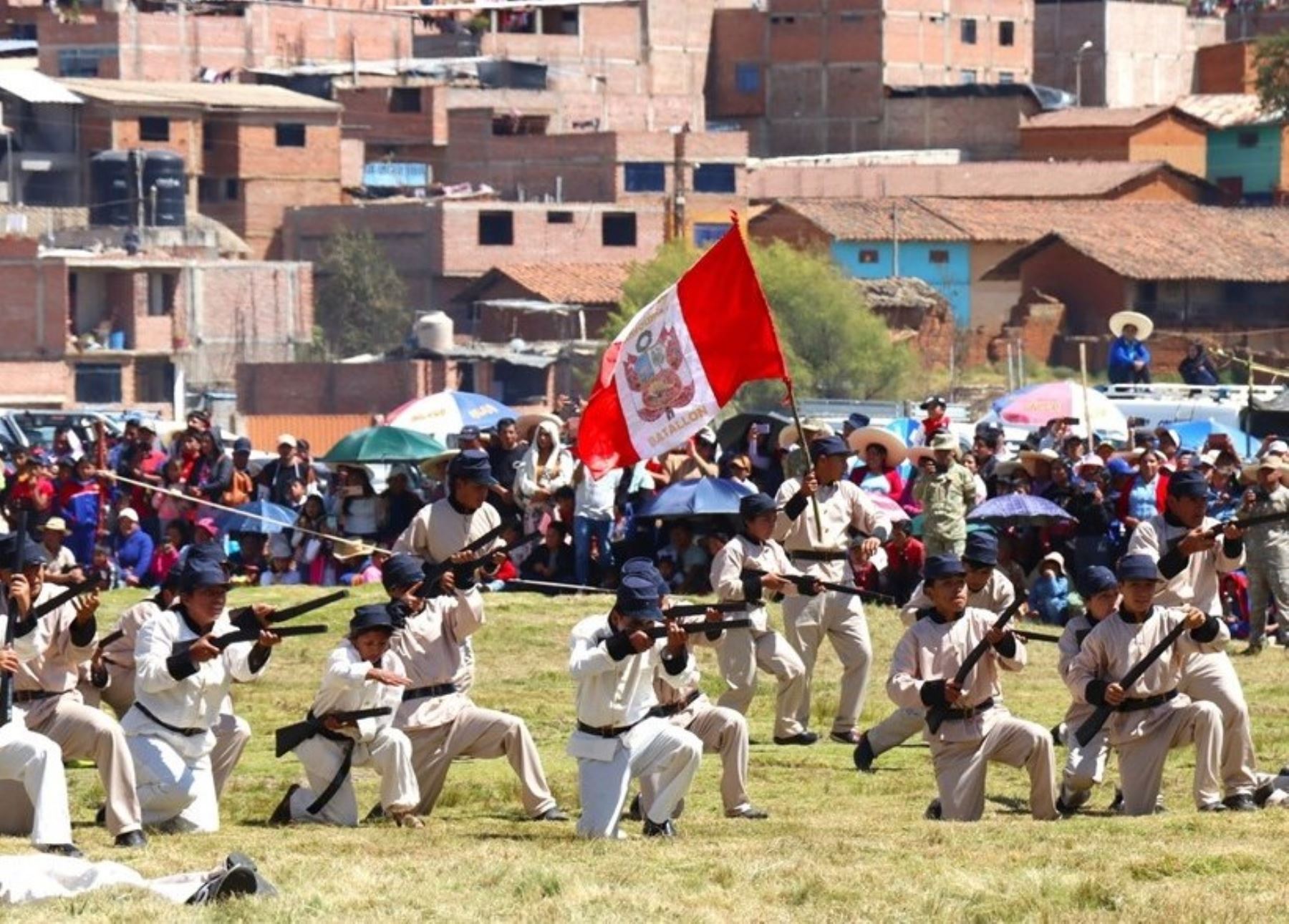 Hoy jueves 10 de julio se conmemoran 142 años de la Batalla de Huamachuco en las pampas de Purrupampa con participación del Ejército del Perú. ANDINA/Difusión